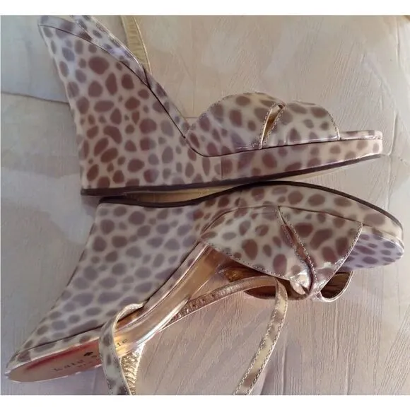 Kate Spade Vero-Ocelot Giraffe Print Wedges