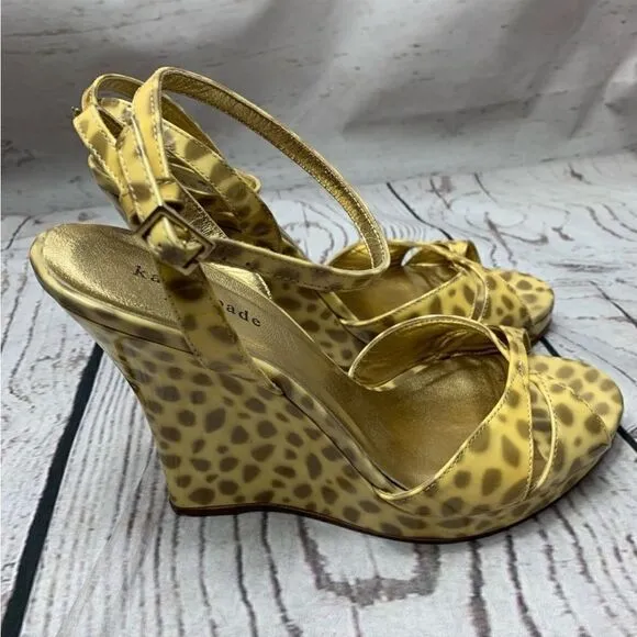 Kate Spade Vero-Ocelot Giraffe Print Wedges