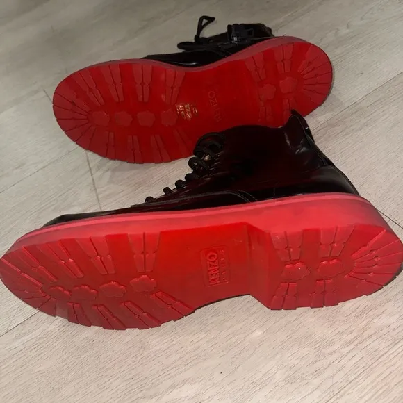 Kenzo Black and Red Men's Boots