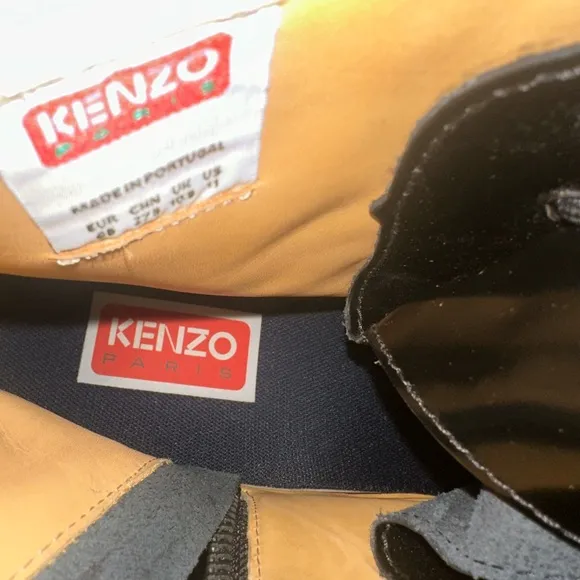 Kenzo Black and Red Men's Boots
