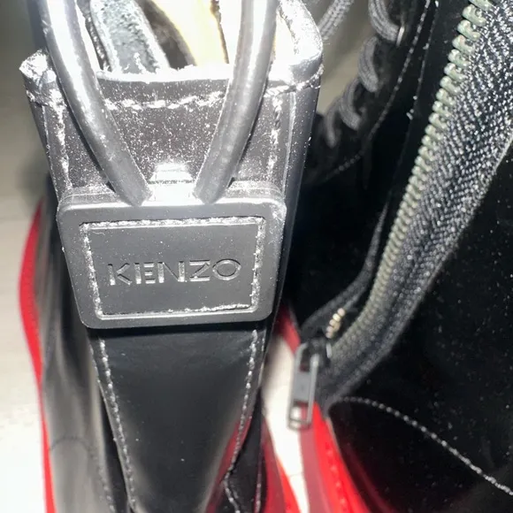 Kenzo Black and Red Men's Boots