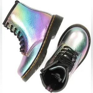 Kids Dr. Marten Iridescent Combat Boots