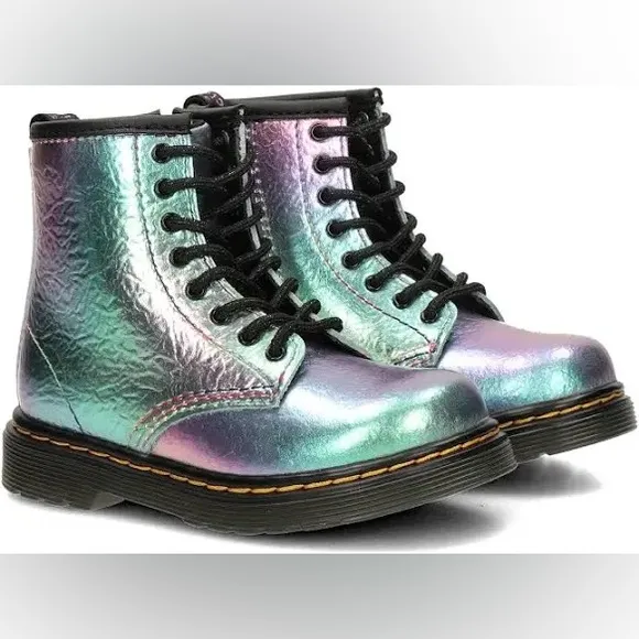 Kids Dr. Marten Iridescent Combat Boots