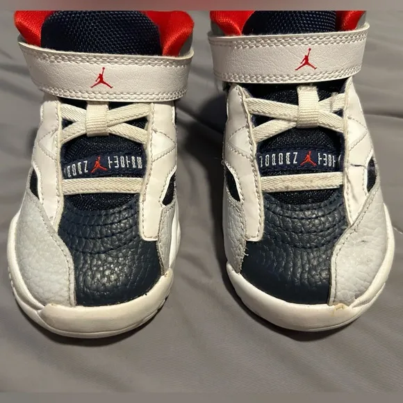 KIDS JORDAN “WHITE MIDNIGHT NAVY” JUMPMAN TWO TRE TD