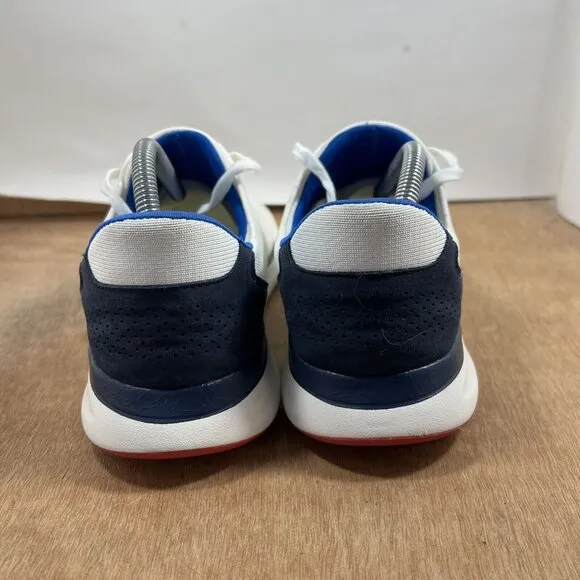 Kizik Lima Men Size 10 White Blue Hands Free Slip On Sneaker Shoes
