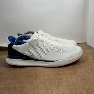 Kizik Lima Men Size 10 White Blue Hands Free Slip On Sneaker Shoes