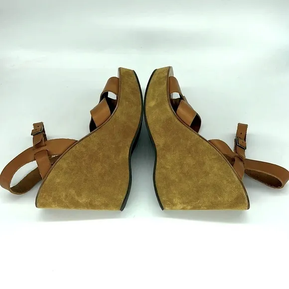 Kork-Ease Bette Platform Vachetta Wedge Suede Sandal 10