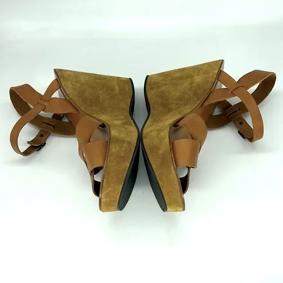 Kork-Ease Bette Platform Vachetta Wedge Suede Sandal 10