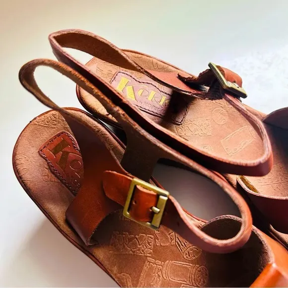 Korks By Kork-Ease Della Leather Platform Wedges