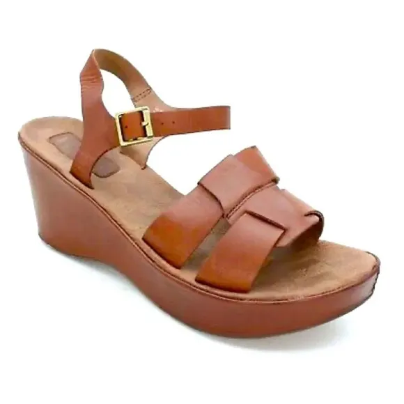 Korks By Kork-Ease Della Leather Platform Wedges