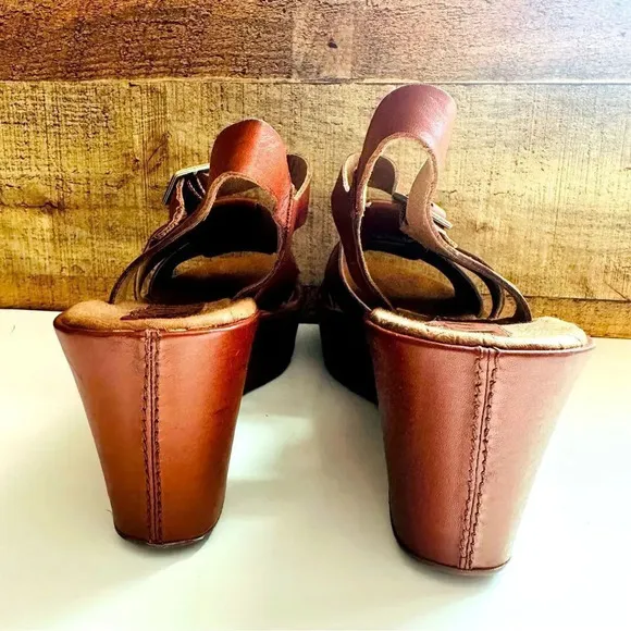 Korks By Kork-Ease Della Leather Platform Wedges