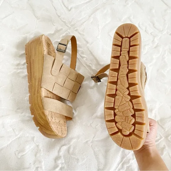 Korks Fraya Wedge Sandal Size 8 New