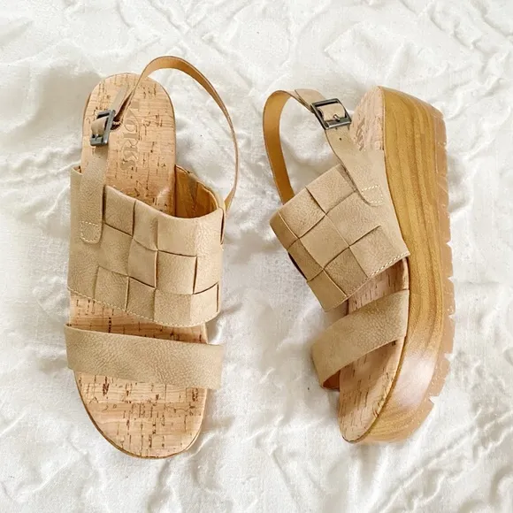 Korks Fraya Wedge Sandal Size 8 New