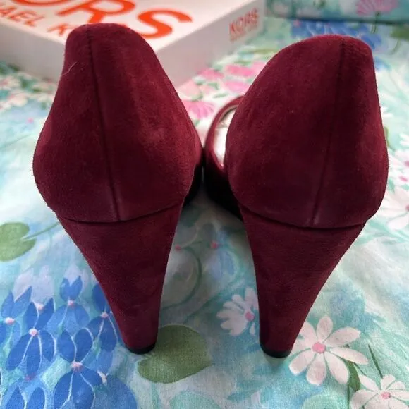 Kors Michael Kors Vail Suede Wedge Heels - 9.5