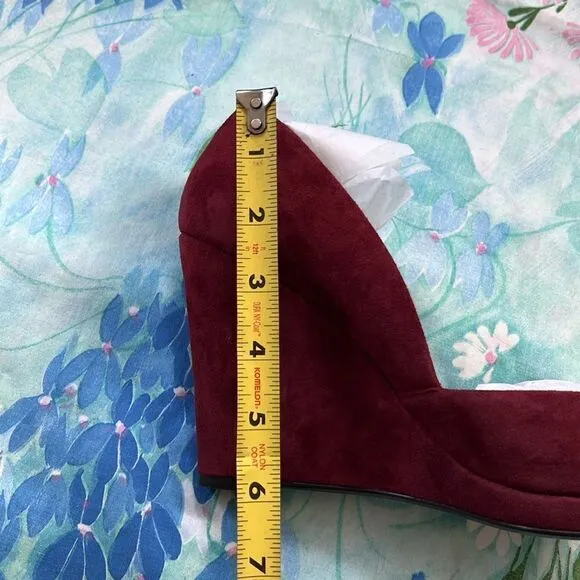 Kors Michael Kors Vail Suede Wedge Heels - 9.5