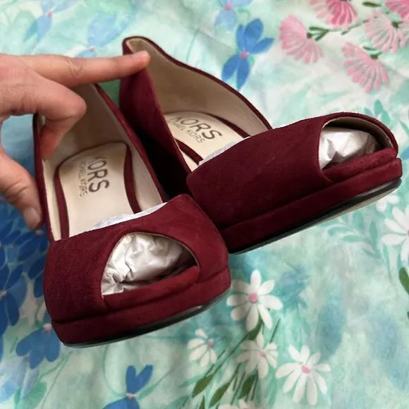 Kors Michael Kors Vail Suede Wedge Heels - 9.5