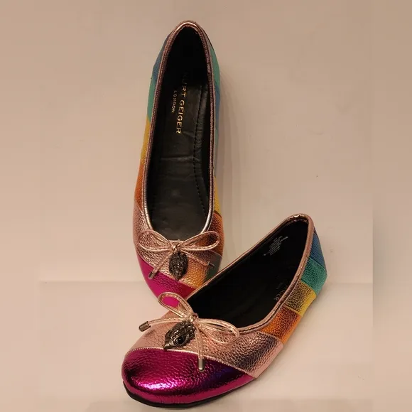 Kurt Geiger London™ Kids Mini Eagle Ballerina flats in multi color