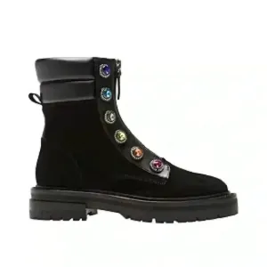 Kurt Geiger London Rainbow Bobby Suede Embellished‎ Combat Boots