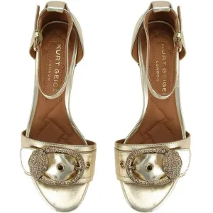 Kurt Geiger Mayfair Bloack Mid Heel Silver Leather Shoes US 6.5 EUR 36.5 Studded