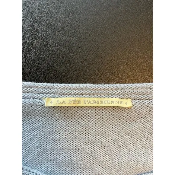 La Fee Parisienne Cashmere Sweater Women OS Boat Neck Porcelaine Blue $598