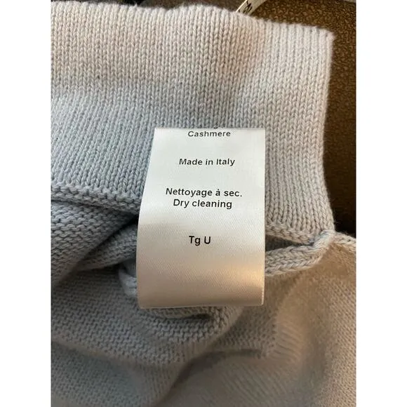 La Fee Parisienne Cashmere Sweater Women OS Boat Neck Porcelaine Blue $598