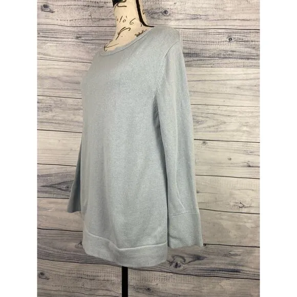 La Fee Parisienne Cashmere Sweater Women OS Boat Neck Porcelaine Blue $598