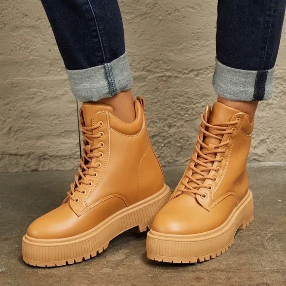 Lace Up Edgy Combat Boots