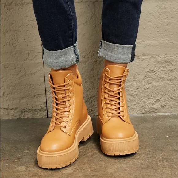 Lace Up Edgy Combat Boots