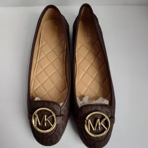 Ladies SZ 6-1/2 Michael Kors Brown Ballet Flats