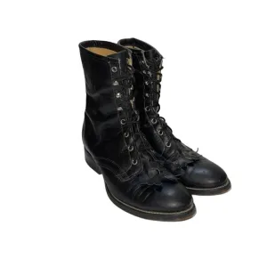Laredo Man Combat Leather Boots Size 8