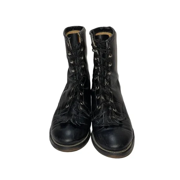 Laredo Man Combat Leather Boots Size 8