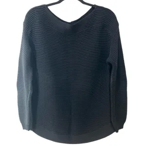 Lauren Ralf Lauren Black Knit Sweater Long Sleeve Comfy 100% Cotton SZ XL EUC