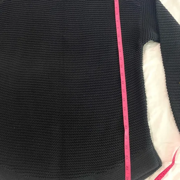 Lauren Ralf Lauren Black Knit Sweater Long Sleeve Comfy 100% Cotton SZ XL EUC