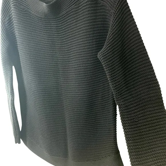 Lauren Ralf Lauren Black Knit Sweater Long Sleeve Comfy 100% Cotton SZ XL EUC