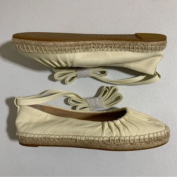 Lauren Ralph Lauren Cecilia Leather Espadrille Flats-Size 5 NWOT