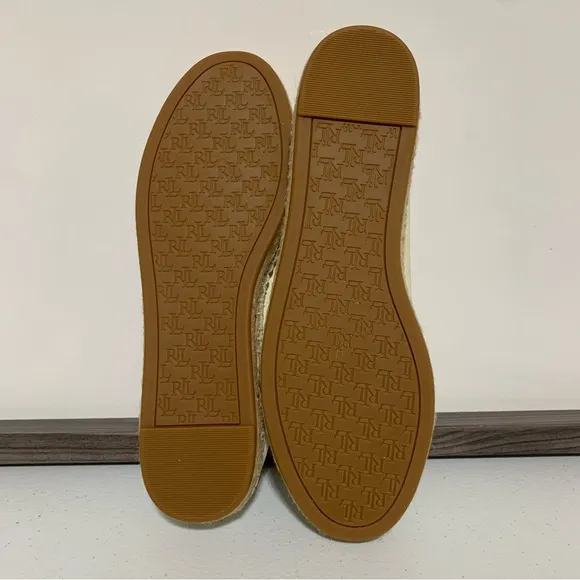 Lauren Ralph Lauren Cecilia Leather Espadrille Flats-Size 5 NWOT