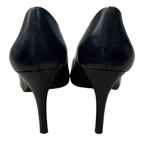 Lauren Ralph Lauren Classic Pump Shoes Heels Black Leather Size 6B