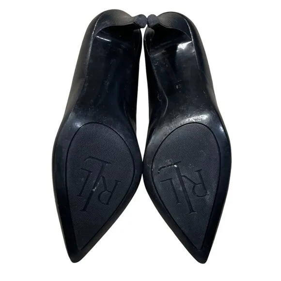 Lauren Ralph Lauren Classic Pump Shoes Heels Black Leather Size 6B