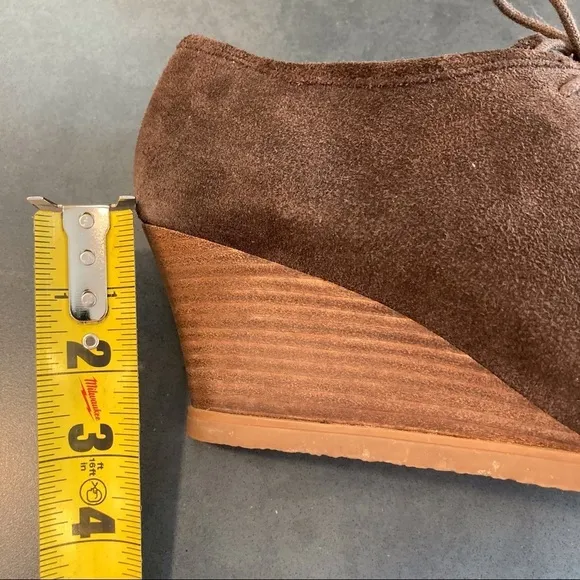 Lauren Ralph Lauren sz 10 Denver brown suede wedge booties chukka