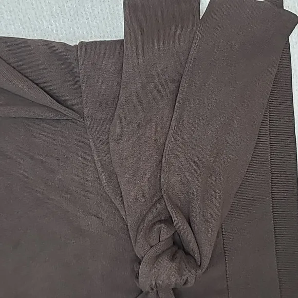 Lauren Ralph Lauren Tie Front Crew Neck Long Sleeve Sweater in Brown - NWT