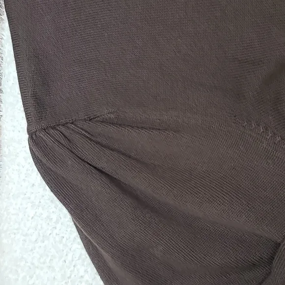 Lauren Ralph Lauren Tie Front Crew Neck Long Sleeve Sweater in Brown - NWT