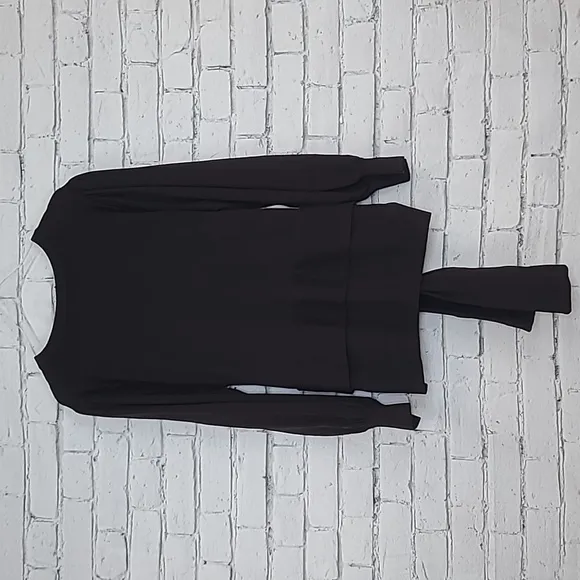 Lauren Ralph Lauren Tie Front Crew Neck Long Sleeve Sweater in Brown - NWT