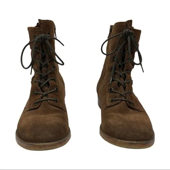 Lavorazione Artigianale Leather Ankle Combat Boots