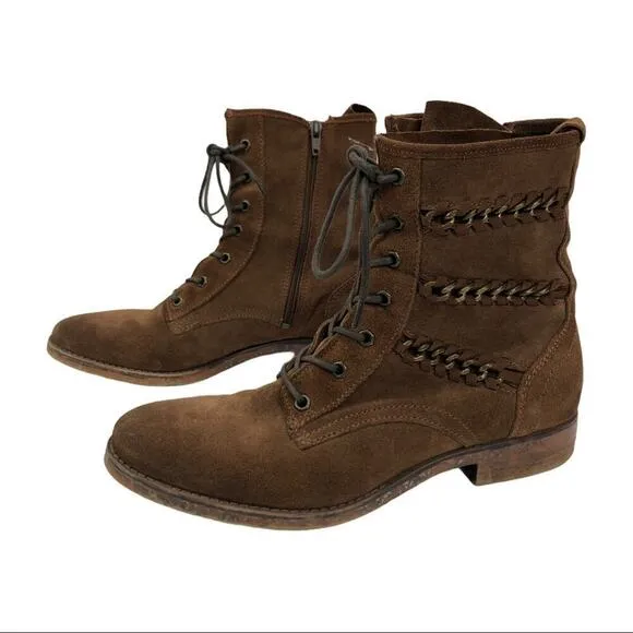 Lavorazione Artigianale Leather Ankle Combat Boots