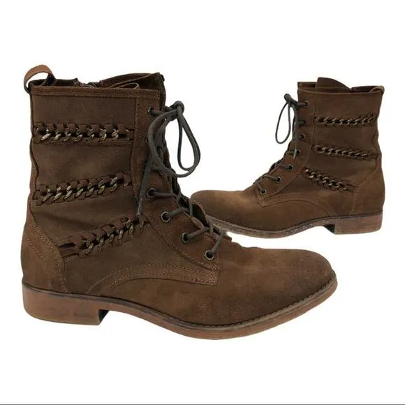 Lavorazione Artigianale Leather Ankle Combat Boots