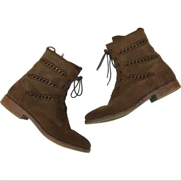 Lavorazione Artigianale Leather Ankle Combat Boots