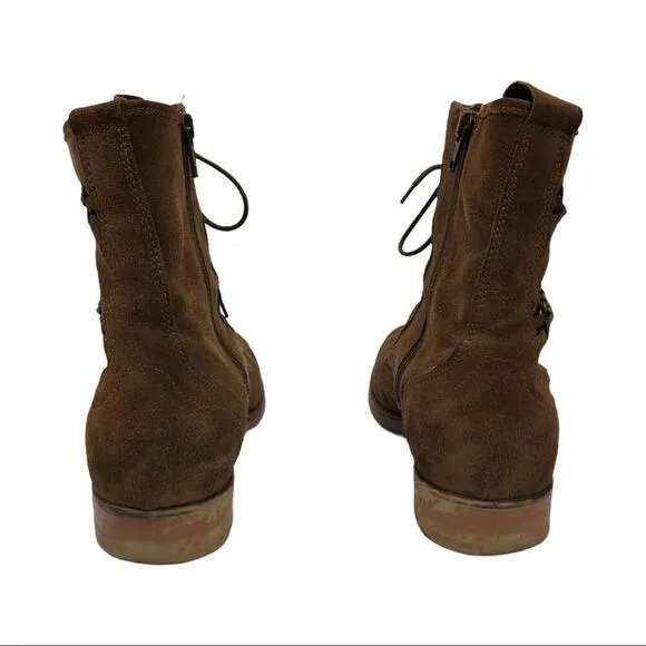 Lavorazione Artigianale Leather Ankle Combat Boots