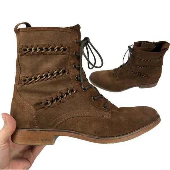 Lavorazione Artigianale Leather Ankle Combat Boots