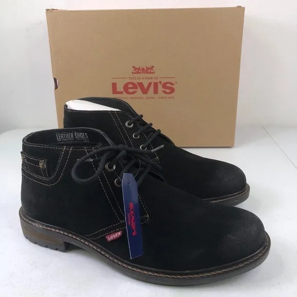 LEVI’S Cambridge Suede Black Lace Up Boots
