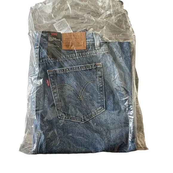 Levi’s Destructed Slit Denim Midi Skirt Size 29